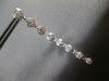 ESTATE 1.24CT DIAMOND 18KT WHITE GOLD BEZEL JOURNEY CHANDELIER HANGING EARRINGS