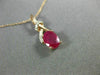 ESTATE .96CT ROUND DIAMOND & AAA OVAL RUBY 14KT ROSE GOLD 3D LOVE KNOT PENDANT|PC6058R-1