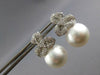 .88CT DIAMOND & AAA SOUTH SEA PEARL 18KT WHITE GOLD FLOWER STUD HANGING EARRINGS