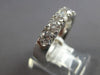 WIDE 1.47CT DIAMOND 14K WHITE GOLD 3D ROUND 5 STONE COMFORT FIT ANNIVERSARY RING