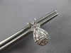 .25CT DIAMOND 14KT WHITE GOLD 3D CLASSIC CLUSTER TEAR DROP FLOWER STUD EARRINGS