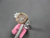 GIA 1.49CT WHITE & PINK DIAMOND 18KT WHITE & ROSE GOLD 3 STONE ENGAGEMENT RING