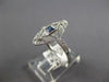 WIDE .30CT DIAMOND & AAA SAPPHIRE 18KT WHITE GOLD PRINCESS & ROUND FILIGREE RING