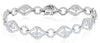 6.57CT DIAMOND 18K WHITE GOLD MULTI LEAF CIRCLE OF LIFE ETERNITY TENNIS BRACELET