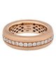 .94CT DIAMOND 18KT ROSE GOLD 3D MATTE & SHINY ETERNITY WEDDING ANNIVERSARY RING