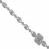 LARGE 4.91CT DIAMOND 18KT WHITE GOLD 3D ROUND & BAGUETTE SQUARE TENNIS BRACELET