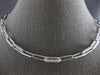 ESTATE LONG 1.55CT DIAMOND 14KT WHITE GOLD 3D OVAL CLASSIC LINK LOVE NECKLACE