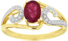 0.99CT DIAMOND & AAA RUBY 14KT 2 TONE GOLD FILIGREE MILGRAIN FRIENDSHIP LOVE RING