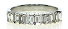.84CT DIAMOND 18KT WHITE GOLD 3D BAGUETTE CLASSIC SHARED PRONG ANNIVERSARY RING