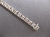 ESTATE WIDE 5.35CT DIAMOND 14KT WHITE GOLD ROUND FILIGREE SQUARE TENNIS BRACELET