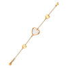 5.51CT DIAMOND & AAA MOTHER OF PEARL 18K ROSE GOLD 3D HEART BY THE YARD BRACELET