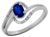 .70CT DIAMOND & AAA SAPPHIRE 14KT WHITE GOLD OVAL & ROUND FRIENDSHIP LOVE RING
