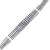 LARGE 14.25CT DIAMOND & AAA SAPPHIRE 18KT WHITE GOLD GRADUATING TENNIS BRACELET
