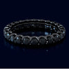 2.53CT BLACK DIAMOND 14KT BLACK GOLD 3D ROUND ETERNITY WEDDING ANNIVERSARY RING