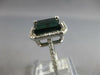 LARGE 5.75CT DIAMOND & AAA GREEN TOURMALINE 14KT WHITE GOLD HALO ENGAGEMENT RING