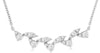 ESTATE .35CT DIAMOND 14KT WHITE GOLD 3D MULTI LEAF FUN NECKLACE