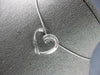 ESTATE .45CT DIAMOND PLATINUM CLASSIC BAGUETTE OPEN HEART LOVE FLOATING PENDANT