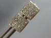 .64CT DIAMOND 14KT YELLOW GOLD 3D PRINCESS INVISIBLE SQUARE STUD EARRINGS #27564