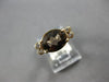 1.06CT DIAMOND & AAA SMOKY TOPAZ 14KT WHITE GOLD OVAL & ROUND FILIGREE FUN RING
