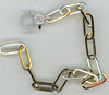 ESTATE .37CT DIAMOND 14K 2 TONE GOLD 3D CLASSIC LOVE KNOT OVAL LINK FUN BRACELET