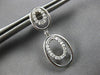 ESTATE .30CT DIAMOND 14KT WHITE GOLD 3D CLASSIC OPEN OVAL FUN HANGING EARRINGS