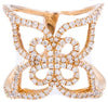 ESTATE .86CT DIAMOND 14KT ROSE GOLD 3D CLASSIC BUTTERFLY LOVE KNOT FUN RING
