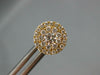 ESTATE .51CT DIAMOND 18KT YELLOW GOLD CLUSTER INVISIBLE HALO EARRING JACKET SET