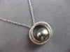 ESTATE .30CT DIAMOND & AAA TAHITIAN PEARL 18KT WHITE GOLD CIRCLE OF LIFE PENDANT