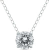 .30CT DIAMOND 14K WHITE GOLD 3D CLASSIC ROUND SOLITAIRE 4 PRONG FLOATING PENDANT