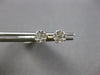 ESTATE SMALL .25CT DIAMOND 14K WHITE GOLD CLUSTER INVISIBLE FLOWER STUD EARRINGS