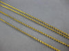 ANTIQUE EXTRA LONG 18KT YELLOW GOLD 3D HANDCRAFTED LINK CHAIN NECKLACE #27998