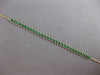 ESTATE AAA EMERALD 14KT YELLOW GOLD 3D CLASSIC SEMI ETERNITY FUN BRACELET