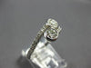ESTATE .68CT DIAMOND 14KT WHITE GOLD CLASSIC BEZEL 2 STONE CRISS CROSS LOVE RING