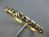 WIDE .77CT DIAMOND & AAA SAPPHIRE 14K 2 TONE GOLD XO CUFF BANGLE BRACELET #27655