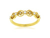 ESTATE .13CT DIAMOND 14KT YELLOW GOLD 3D FILIGREE MILGRAIN ANNIVERSARY RING