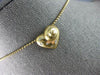 ESTATE .12CT DIAMOND 14KT YELLOW GOLD CLASSIC ETOILE HEART LOVE FLOATING PENDANT