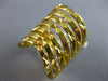 ESTATE LARGE 14KT YELLOW GOLD MULTI ROW DIAMOND CUT MULTI STAR FUN RING #27741