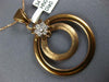 ESTATE .19CT DIAMOND 18KT ROSE GOLD 3D MATTE & SHINY FLOWER CIRCULAR FUN PENDANT