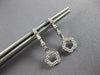 .23CT DIAMOND 18KT WHITE GOLD OPEN FLOWER PAST PRESENT FUTURE HANGING EARRINGS