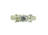 ESTATE .75CT DIAMOND 14KT YELLOW GOLD 3D ROUND & MARQUISE FLORAL ENGAGEMENT RING