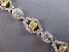 LARGE 9.06CT WHITE & FANCY YELLOW DIAMOND 18KT 2 TONE GOLD LOVE TENNIS BRACELET
