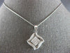 .52CT DIAMOND 18KT WHITE GOLD ROUND & PRINCESS INVISIBLE SQUARE FLOATING PENDANT