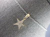 ESTATE .15CT DIAMOND 14KT YELLOW GOLD 3D CLASSIC STAR LOVE FLOATING PENDANT