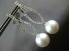 LARGE .70CT DIAMOND AAA SOUTH SEA PEARL 18K WHITE GOLD INFINITY HANGING EARRINGS