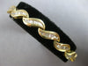 WIDE 5.02CT DIAMOND 14K YELLOW GOLD 3D BAGUETTE MULTI WAVE SWIRL TENNIS BRACELET
