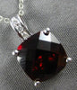 2.07CT DIAMOND & AAA GARNET 14KT WHITE GOLD 3D CUSHION & ROUND FLOATING PENDANT