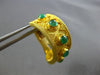 LARGE 2.21CT AAA EMERALD 18KT YELLOW GOLD 5 STONE FILIGREE GREECE EARRINGS 28195