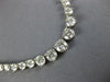 ESTATE LARGE 10.37CT DIAMOND 18K WHITE GOLD 3 PRONG GRADUATING TENNIS NECKLACE