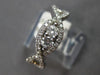 ESTATE .54CT DIAMOND 14KT WHITE GOLD 3D CLASSIC ROUND 2 STONE INFINITY LOVE RING