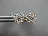 ESTATE 1.0CT DIAMOND 18KT ROSE GOLD 3D CLASSIC FLOWER INVISIBLE STUD EARRINGS